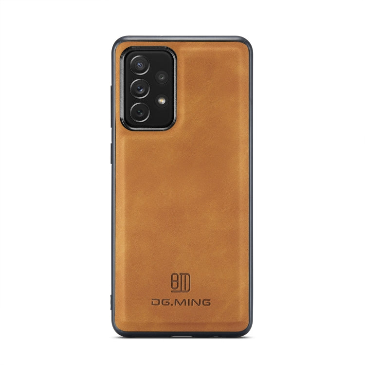 For Samsung Galaxy A73 5G DG.MING M2 Series 3-Fold Multi Card Bag + Phone Case(Brown) - Galaxy Phone Cases by DG.MING | Online Shopping South Africa | PMC TechLife | Buy Now Pay Later Mobicred