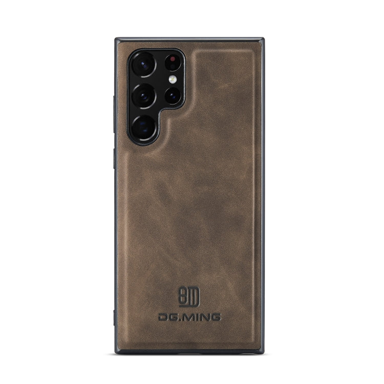 For Samsung Galaxy S22 Ultra 5G DG.MING M1 Series 3-Fold Multi Card Wallet Phone Case(Coffee) - Galaxy S22 Ultra 5G Cases by DG.MING | Online Shopping South Africa | PMC TechLife | Buy Now Pay Later Mobicred