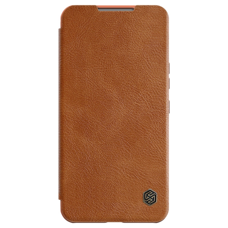 For Samsung Galaxy S22+ 5G NILLKIN QIN Series Pro Sliding Camera Cover Design Leather Phone Case(Brown) - Galaxy S22+ 5G Cases by NILLKIN | Online Shopping South Africa | PMC Jewellery