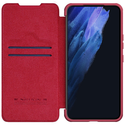 For Samsung Galaxy S22+ 5G NILLKIN QIN Series Pro Sliding Camera Cover Design Leather Phone Case(Red) - Galaxy S22+ 5G Cases by NILLKIN | Online Shopping South Africa | PMC Jewellery