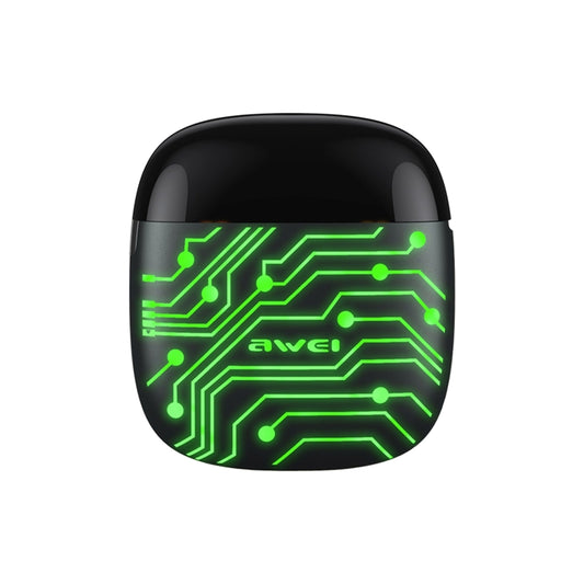 awei T28 PRO Gaming Wireless Bluetooth Earphone(Green) - Bluetooth Earphone by awei | Online Shopping South Africa | PMC Jewellery