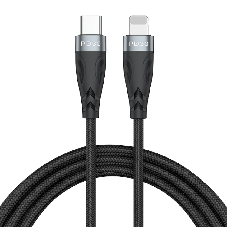 ADC-008 30W USB-C / Type-C to 8 Pin Fast Charge Data Cable, Cable Length:1m(Black Grey) - 2 in 1 Cable by PMC Jewellery | Online Shopping South Africa | PMC Jewellery