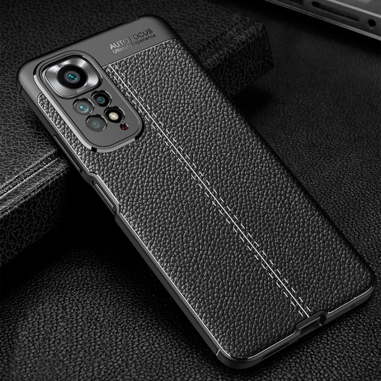 For Xiaomi Redmi Note 11 Global / Note 11S Litchi Texture Shockproof Phone TPU Case(Black) - Redmi Note 11 Case by PMC TechLife | Online Shopping South Africa | PMC TechLife