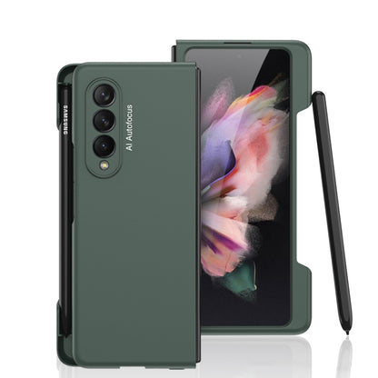 For Samsung Galaxy Z Fold3 5G GKK Ultra-thin PC Phone Flip Case with Side Pen Slot(Dark Night Green) - Galaxy Phone Cases by GKK | Online Shopping South Africa | PMC Jewellery