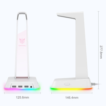 ONIKUMA ST-2 RGB Lighting Headset Holder Stand(White) - Headset Stand by ONIKUMA | Online Shopping South Africa | PMC Jewellery | Buy Now Pay Later Mobicred