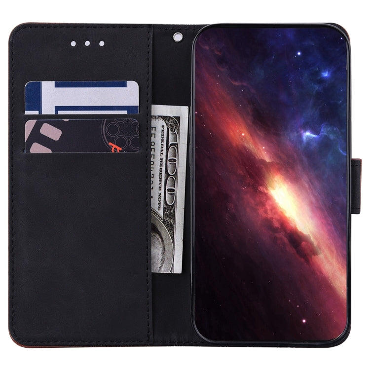 For Tecno Spark 7 Geometric Embossed Leather Phone Case(Black) - Tecno Cases by PMC TechLife | Online Shopping South Africa | PMC TechLife | Buy Now Pay Later Mobicred