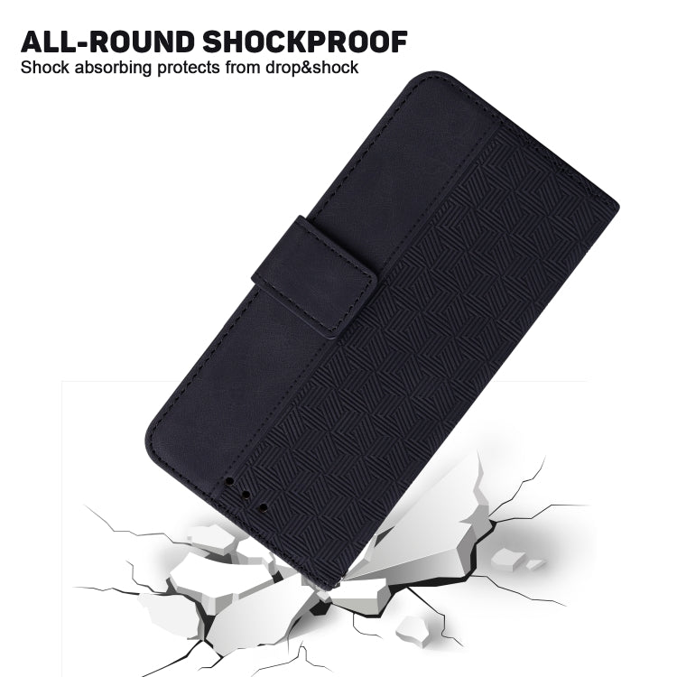 For Samsung Galaxy A70 / A70s Geometric Embossed Leather Phone Case(Black) - Galaxy Phone Cases by PMC TechLife | Online Shopping South Africa | PMC TechLife | Buy Now Pay Later Mobicred