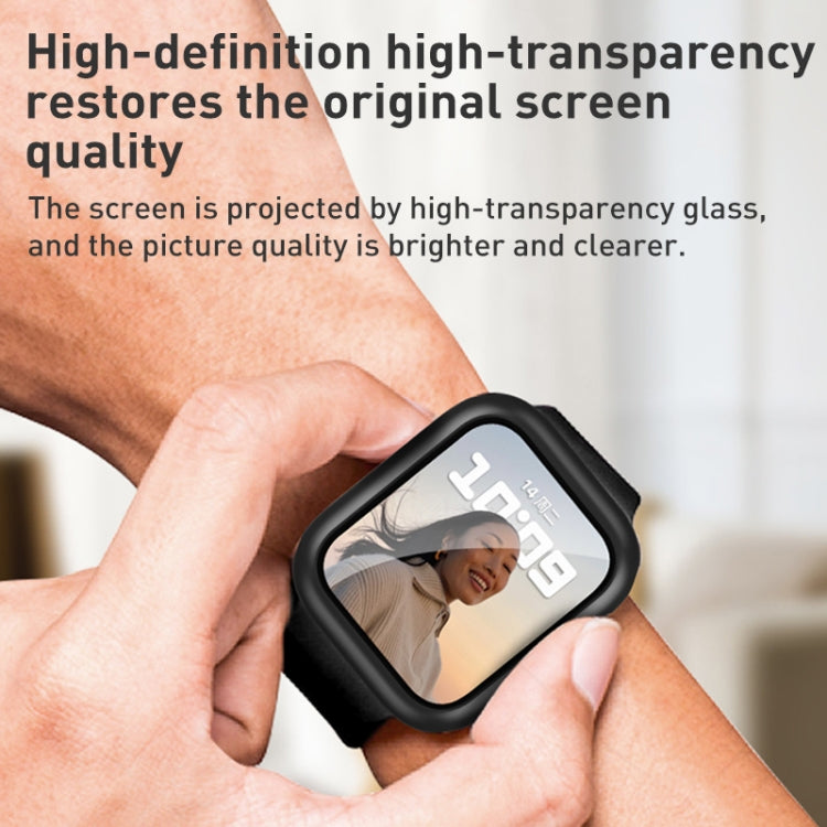 ROCK 2 in 1 PC Frame + Film Protector Case For  Apple Watch Series 6 & SE & 5 & 4 44mm(Black) - Watch Cases by ROCK | Online Shopping South Africa | PMC TechLife | Buy Now Pay Later Mobicred