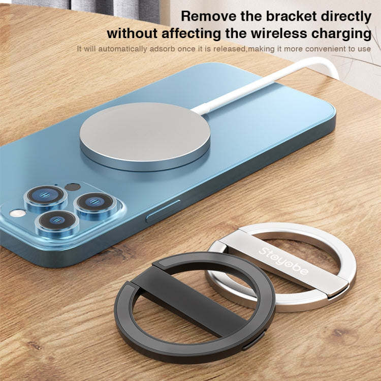 DUX DUICS Stoyobe HF-IV Magnetic Mobile Phone Stand Bracket for iPhone 12 & 13 Series(Black) - Hand-Sticking Bracket by DUX DUCIS | Online Shopping South Africa | PMC TechLife | Buy Now Pay Later Mobicred