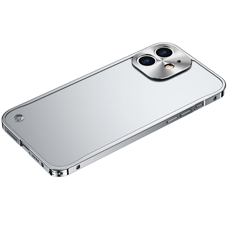 For iPhone 12 Metal Frame Frosted Case(Silver) - iPhone 12 / 12 Pro Cases by PMC Jewellery | Online Shopping South Africa | PMC Jewellery