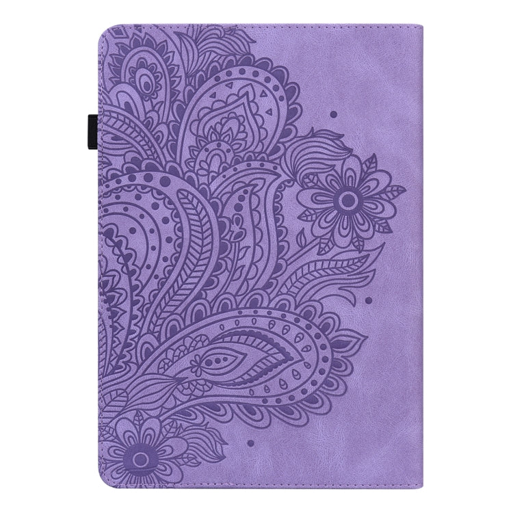 For Amazon Kindle Parperwhite 5 2021 11th Gen. Peacock Embossed Pattern Leather Tablet Case(Purple) - free shipping - PMC TechLife - Order now!