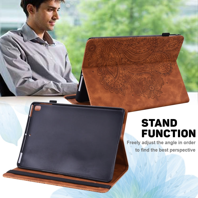 Peacock Embossed Pattern TPU + PU Leather Smart Tablet Case with Sleep / Wake-up For iPad 10.2 2019 / Pro 10.5 inch(Brown) - iPad Pro 10.5 inch Cases by PMC Jewellery | Online Shopping South Africa | PMC Jewellery | Buy Now Pay Later Mobicred