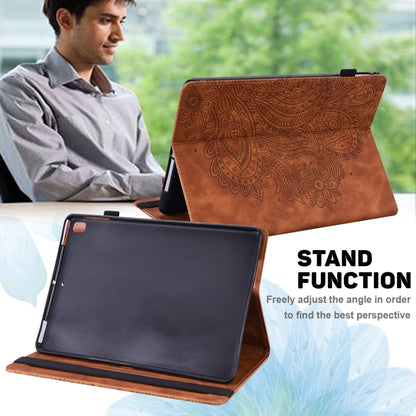 Peacock Embossed Pattern TPU + PU Leather Smart Tablet Case with Sleep / Wake-up For iPad 10.2 2019 / Pro 10.5 inch(Brown) - iPad Pro 10.5 inch Cases by PMC Jewellery | Online Shopping South Africa | PMC Jewellery | Buy Now Pay Later Mobicred