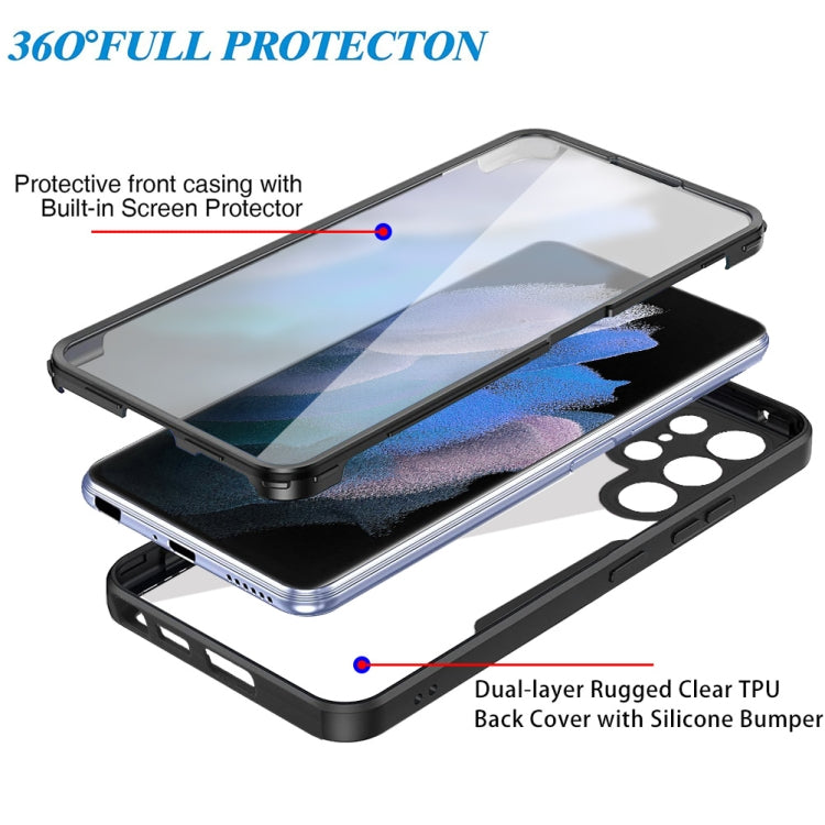 For Samsung Galaxy S22 Ultra 5G Acrylic + TPU 360 Degrees Full Coverage Shockproof Phone Case(Pink) - Galaxy S22 Ultra 5G Cases by PMC TechLife | Online Shopping South Africa | PMC TechLife | Buy Now Pay Later Mobicred