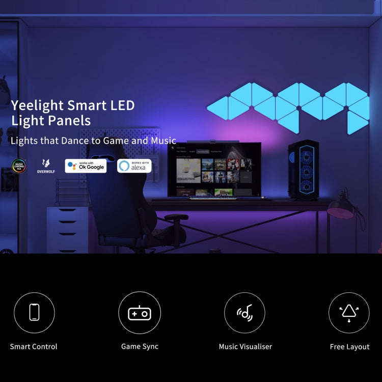 Original Xiaomi Yeelight Smart LED Light Panels Extension-3 PCS - Novelty Lighting by Xiaomi | Online Shopping South Africa | PMC Jewellery