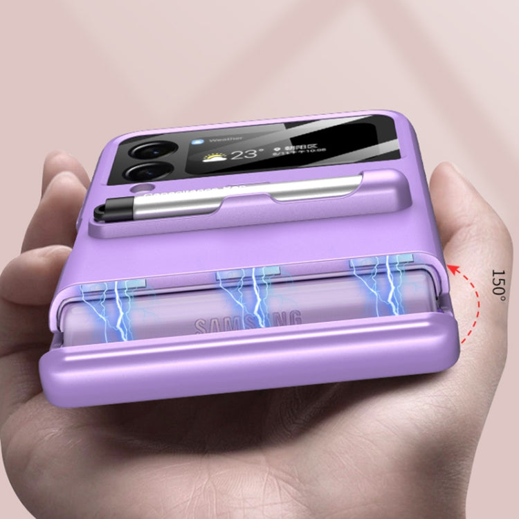 For Samsung Galaxy Z Flip3 5G GKK Magnetic Full Coverage Phone Flip Case with Pen(Pink) - free shipping - PMC TechLife - Order now!