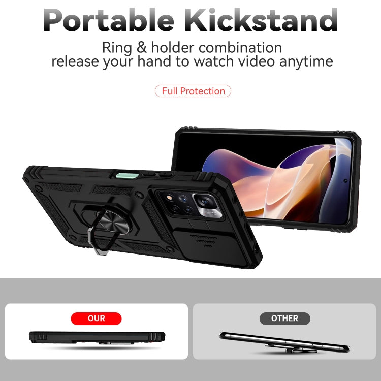 For Xiaomi Redmi Note 11 Pro Global Sliding Camshield Holder Phone Case(Black) - free shipping - PMC TechLife - Order now!