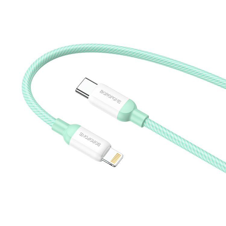 Borofone BX68 2.4A USB-C / Type-C to 8 Pin PD Charging Data Cable, Length:1m(Green) - Normal Style Cable by Borofone | Online Shopping South Africa | PMC Jewellery