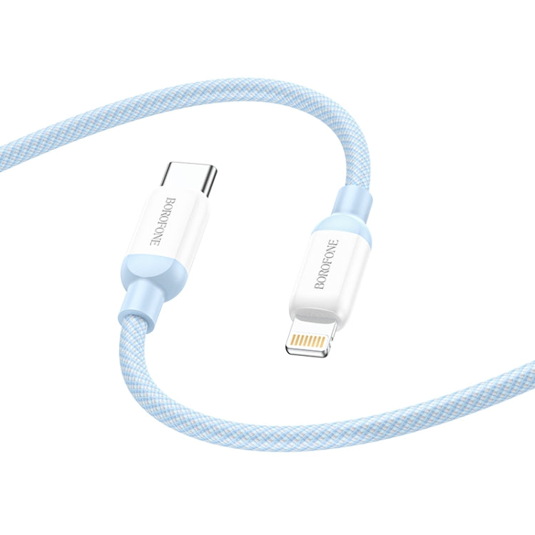 Borofone BX68 2.4A USB-C / Type-C to 8 Pin PD Charging Data Cable, Length:2m(Blue) - Normal Style Cable by Borofone | Online Shopping South Africa | PMC Jewellery