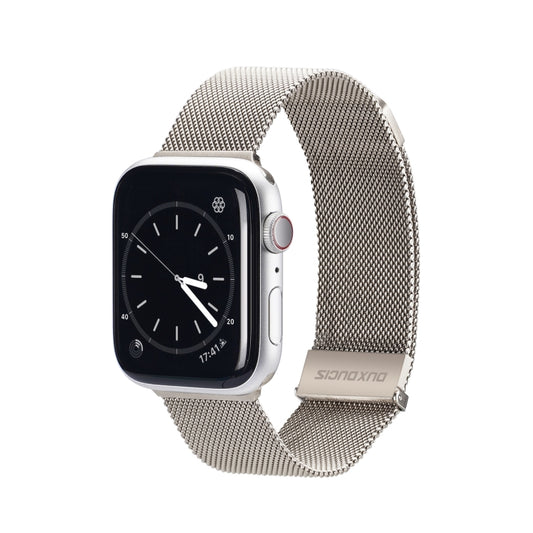 DUX DUCIS Milanese Watchband For Apple Watch Series 7 45mm / 6&SE&5&4 44mm / 3&2&1 42mm(Starlight) - Watch Bands by DUX DUCIS | Online Shopping South Africa | PMC Jewellery