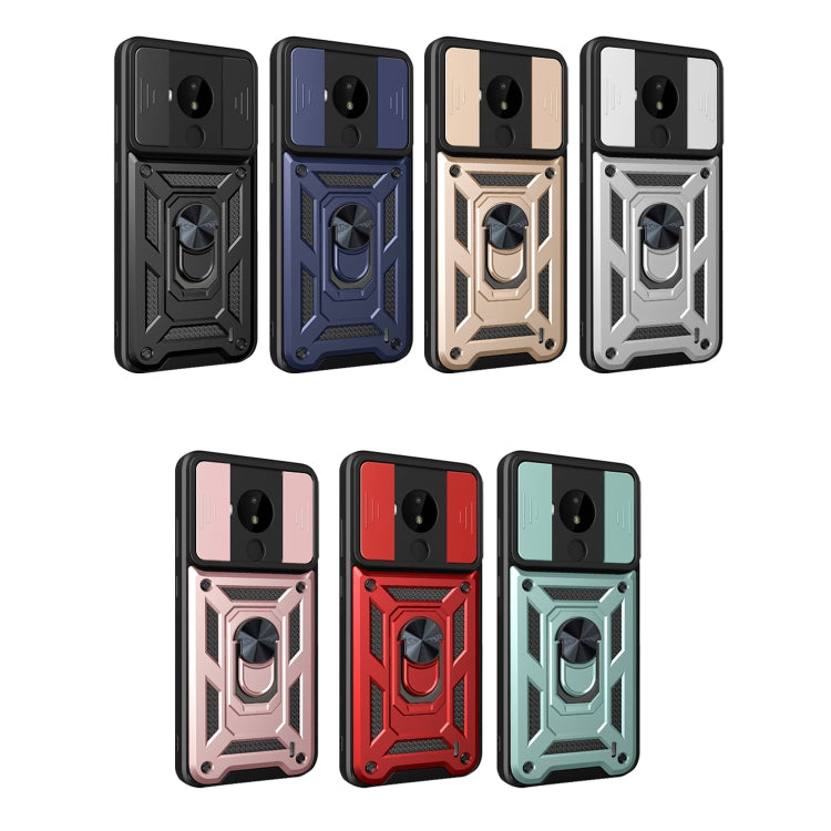 For Nokia C30 Sliding Camera Cover Design TPU+PC Phone Case(Green) - Nokia Cases by PMC TechLife | Online Shopping South Africa | PMC TechLife | Buy Now Pay Later Mobicred