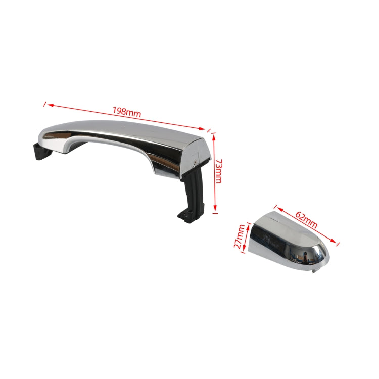 A6849-02 Car Rear Left Door Outside Handle without Hole 82651-2P010 for Kia Sorento 2011-2015 - Door Handles by PMC Jewellery | Online Shopping South Africa | PMC Jewellery