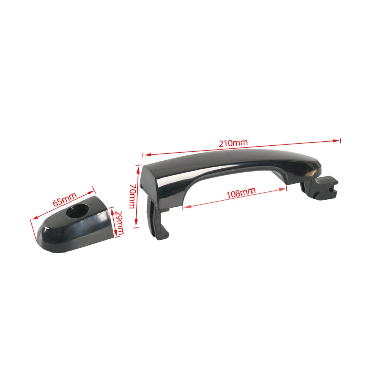 A6850-01 Car Front Left Door Outside Handle with Hole 82651-1F010 for KIA Sportage 2005-2010 - Door Handles by PMC Jewellery | Online Shopping South Africa | PMC Jewellery