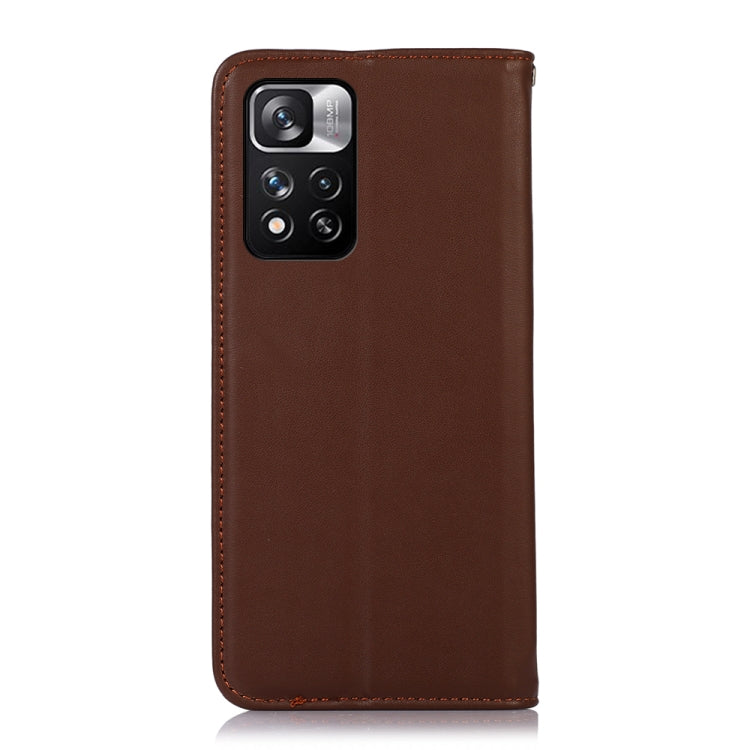 For Xiaomi Redmi Note 11 Pro 4G / 5G Global KHAZNEH Nappa Top Layer Cowhide Leather Phone Case(Brown) - free shipping - PMC TechLife - Order now!