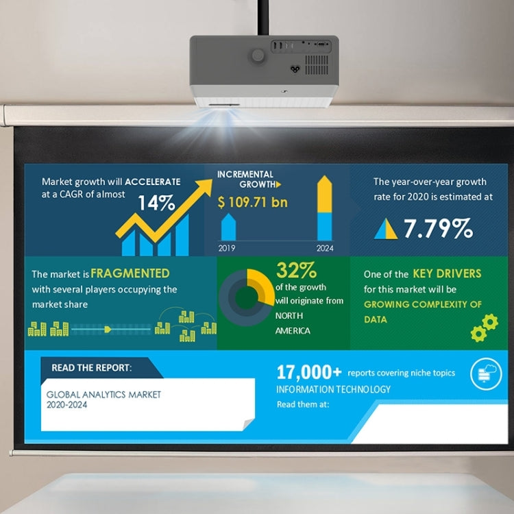 VIVIBRIGHT D5000 1920x1080P 420ANSI 6000Lumens LCD + LED HD Digital Projector, Basic Version UK Plug - LED Projector by VIVIBRIGHT | Online Shopping South Africa | PMC TechLife