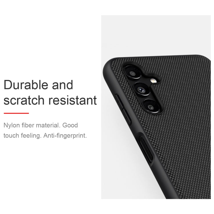 For Samsung Galaxy A13 5G NILLKIN 3D Texture Nylon Fiber PC+TPU Phone Case(Black) - Galaxy Phone Cases by NILLKIN | Online Shopping South Africa | PMC Jewellery