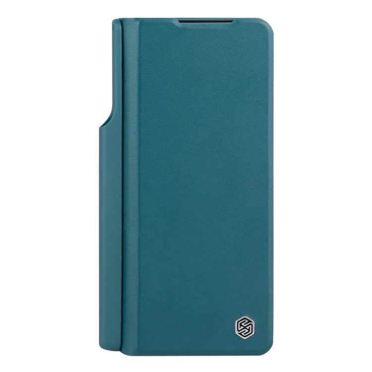 For Samsung Galaxy Z Fold3 / W22 5G NILLKIN QIN Series Crazy Horse Texture Leather Case(Blue) - Galaxy Phone Cases by NILLKIN | Online Shopping South Africa | PMC Jewellery