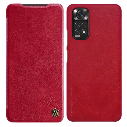 For Xiaomi Redmi Note 11S NILLKIN QIN Series Crazy Horse Texture Leather Case(Red) - Xiaomi Cases by NILLKIN | Online Shopping South Africa | PMC Jewellery