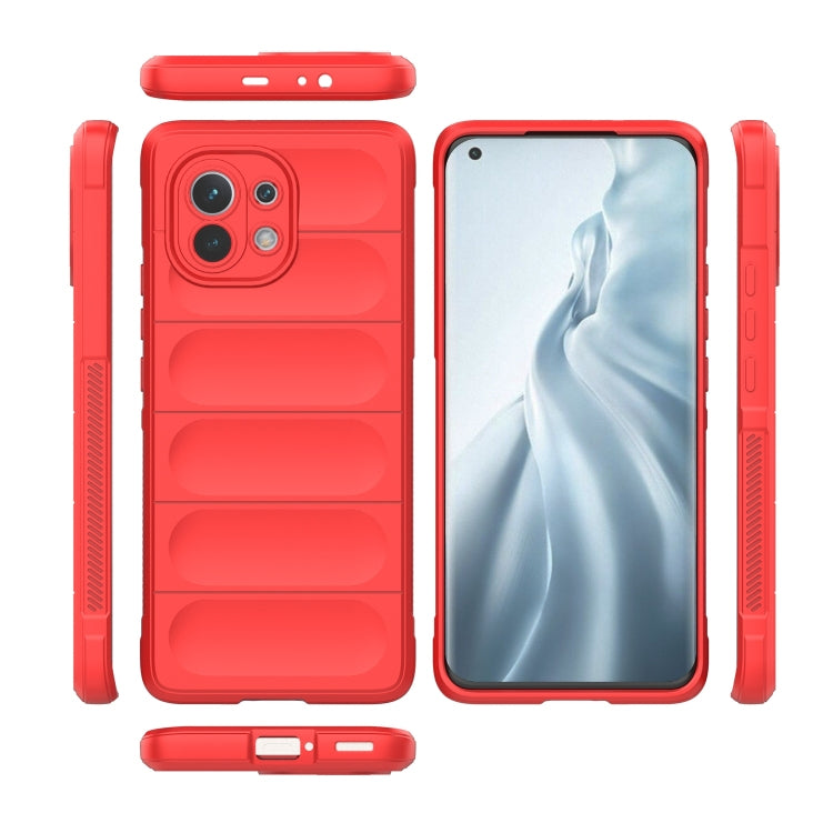 For Xiaomi Mi 11 Magic Shield TPU + Flannel Phone Case(Black) - Xiaomi Cases by PMC TechLife | Online Shopping South Africa | PMC TechLife | Buy Now Pay Later Mobicred