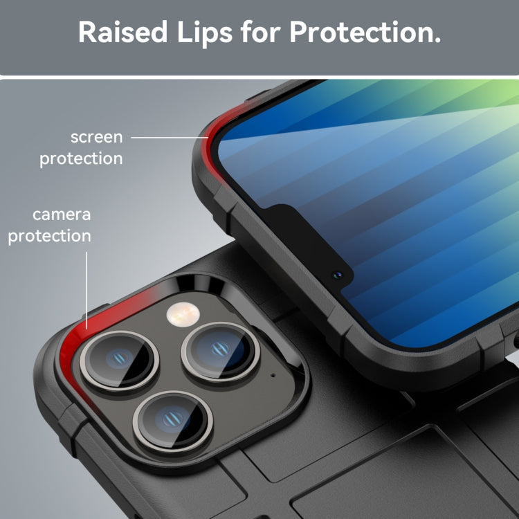 For iPhone 14 Pro Max Rugged Shield Full Coverage Shockproof TPU Case (Black) - iPhone 14 Pro Max Cases by PMC TechLife | Online Shopping South Africa | PMC TechLife | Buy Now Pay Later Mobicred