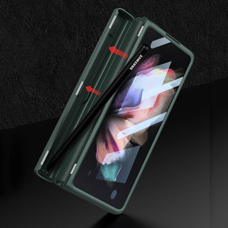 For Samsung Galaxy Z Fold3 5G GKK Integrated Magnetic Full Coverage Phone Flip Case with Pen Box(Black) - free shipping - PMC TechLife - Order now!