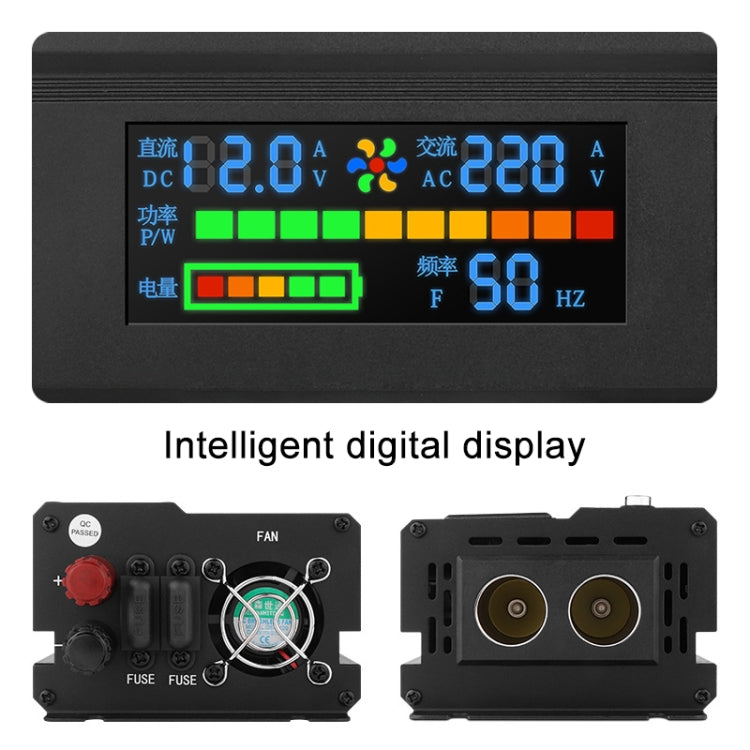 8896 2200W Car Smart Multi-functional Digital Display Inverter, Specification:12V - free shipping - PMC TechLife - Order now!