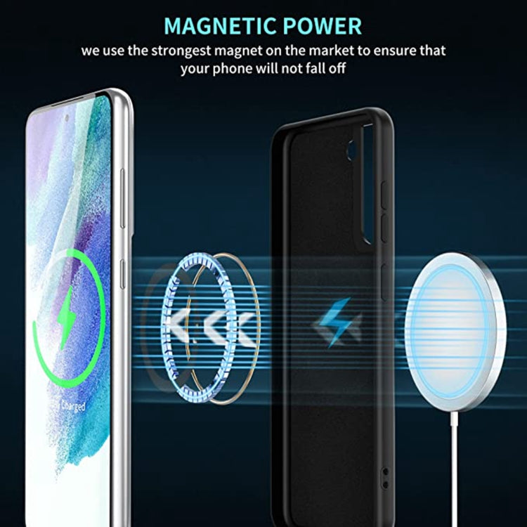 For Samsung Galaxy S21 5G MagSafe Magnetic Liquid Silicone Phone Case(Black) - Galaxy S21 5G Cases by PMC TechLife | Online Shopping South Africa | PMC TechLife
