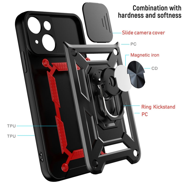 For iPhone 14 Sliding Camera Cover Design TPU+PC Phone Case (Black) - iPhone 14 Cases by PMC TechLife | Online Shopping South Africa | PMC TechLife