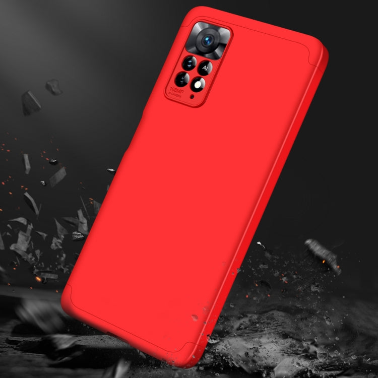 For Xiaomi Redmi Note 11 Pro 4G / 5G Global GKK Three Stage Splicing Full Coverage PC Case(Red) - Redmi Note 11 Pro Case by GKK | Online Shopping South Africa | PMC Jewellery