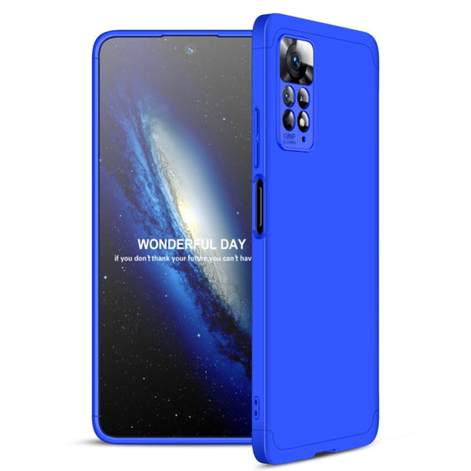 For Xiaomi Redmi Note 11 Pro 4G / 5G Global GKK Three Stage Splicing Full Coverage PC Case(Blue) - Redmi Note 11 Pro Case by GKK | Online Shopping South Africa | PMC Jewellery