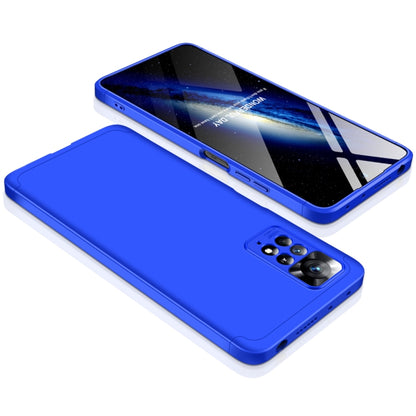 For Xiaomi Redmi Note 11 Pro 4G / 5G Global GKK Three Stage Splicing Full Coverage PC Case(Blue) - Redmi Note 11 Pro Case by GKK | Online Shopping South Africa | PMC Jewellery