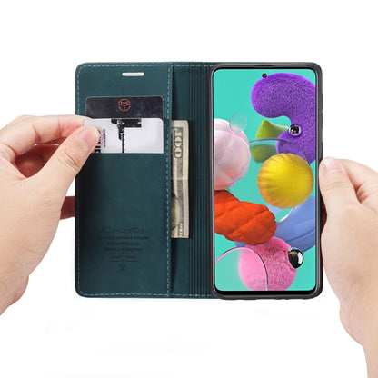 For Galaxy A51 CaseMe Multifunctional Horizontal Flip Leather Case, with Card Slot & Holder & Wallet(Blue) - Galaxy Phone Cases by CaseMe | Online Shopping South Africa | PMC Jewellery | Buy Now Pay Later Mobicred