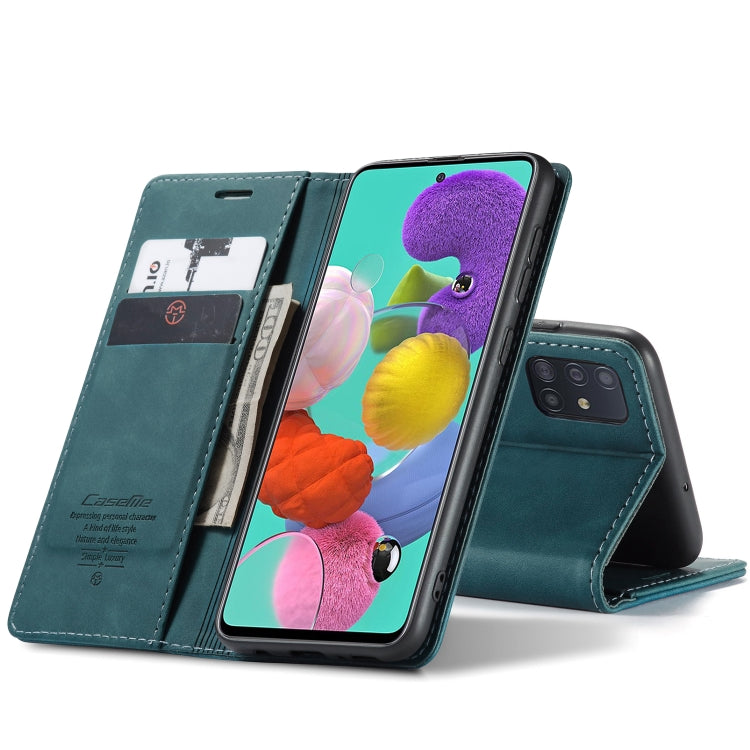 For Galaxy A51 CaseMe Multifunctional Horizontal Flip Leather Case, with Card Slot & Holder & Wallet(Blue) - Galaxy Phone Cases by CaseMe | Online Shopping South Africa | PMC Jewellery | Buy Now Pay Later Mobicred