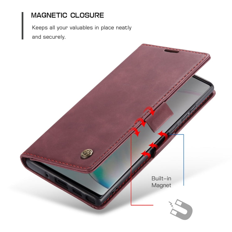 For Galaxy A81 / Note 10 Lite CaseMe Multifunctional Horizontal Flip Leather Case, with Card Slot & Holder & Wallet(Wine Red) - Galaxy Phone Cases by CaseMe | Online Shopping South Africa | PMC Jewellery | Buy Now Pay Later Mobicred