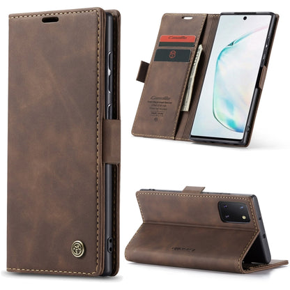 For Galaxy A81 / Note 10 Lite CaseMe Multifunctional Horizontal Flip Leather Case, with Card Slot & Holder & Wallet(Coffee) - Galaxy Phone Cases by CaseMe | Online Shopping South Africa | PMC Jewellery | Buy Now Pay Later Mobicred