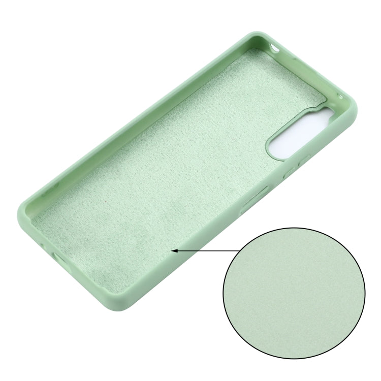 For Sony Xperia 10 IV Pure Color Liquid Silicone Shockproof Phone Case(Green) - Sony Cases by PMC TechLife | Online Shopping South Africa | PMC TechLife | Buy Now Pay Later Mobicred