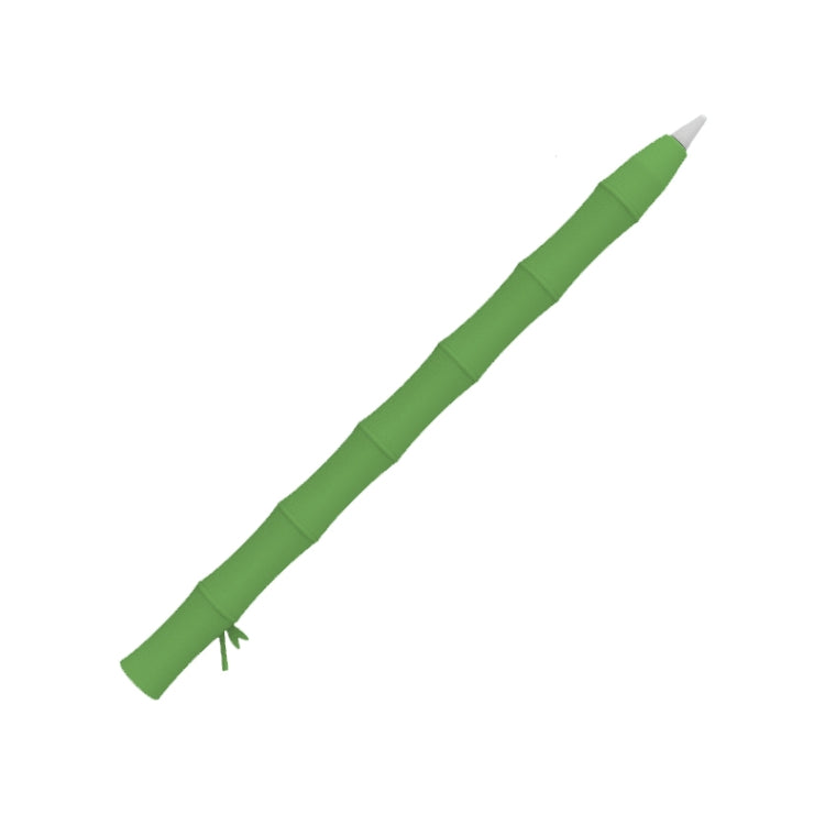 Bamboo Liquid Silicone Gel Stylus Pen Protective Case For Apple Pencil 1(Light Green) - Pencil Accessories by PMC TechLife | Online Shopping South Africa | PMC TechLife