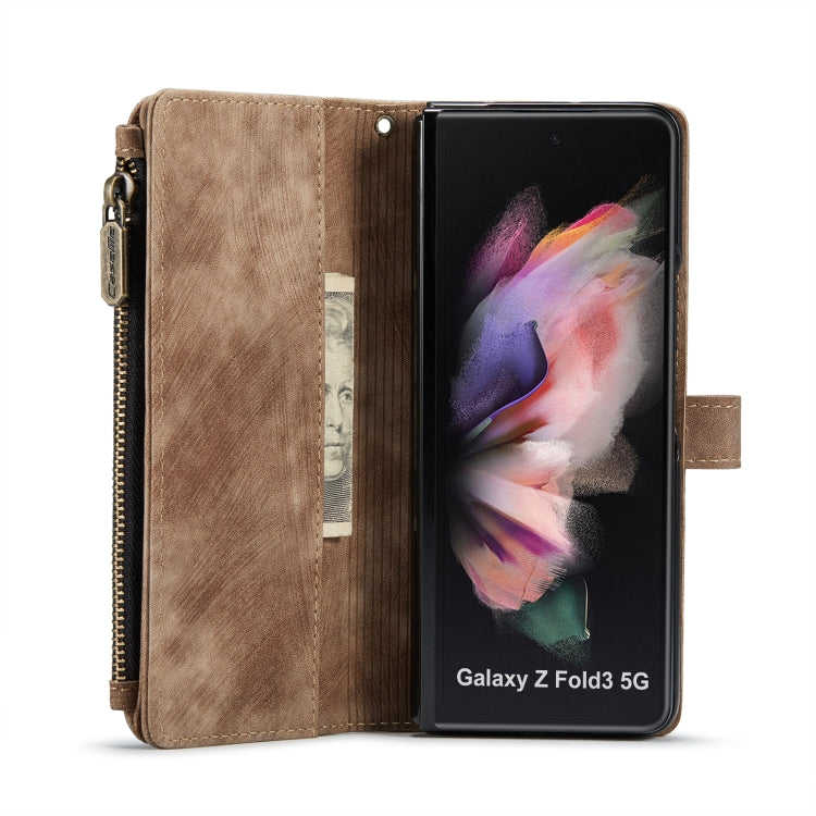 For Samsung Galaxy Z Fold3 5G CaseMe C30 Multifunctional Phone Leather Phone Case(Brown) - Galaxy Phone Cases by CaseMe | Online Shopping South Africa | PMC Jewellery | Buy Now Pay Later Mobicred