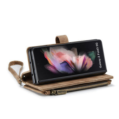 For Samsung Galaxy Z Fold3 5G CaseMe C30 Multifunctional Phone Leather Phone Case(Brown) - Galaxy Phone Cases by CaseMe | Online Shopping South Africa | PMC Jewellery | Buy Now Pay Later Mobicred