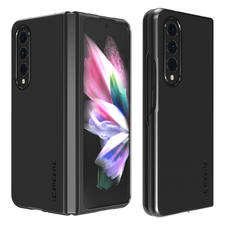 For Samsung Galaxy Z Fold4 5G LC.IMEEKE Shock-resistant Plain Leather All-inclusive Protective Case(Black) - Galaxy Z Fold4 5G Cases by LC.IMEEKE | Online Shopping South Africa | PMC Jewellery | Buy Now Pay Later Mobicred